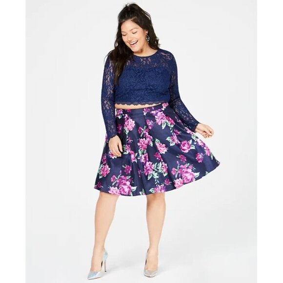 SEQUIN HEARTS Long Sleeve Lace Party Top NWT Plus Size 22 - Picture 9 of 9